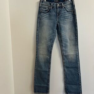 Silver Jeans Suki High Baby Boot Classic Stretch Denim Jeans Womens Size W27/L33